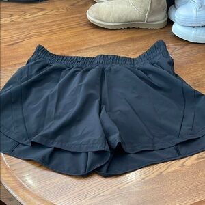 Lululemon Athletica Black Athletic Shorts with Layered Design